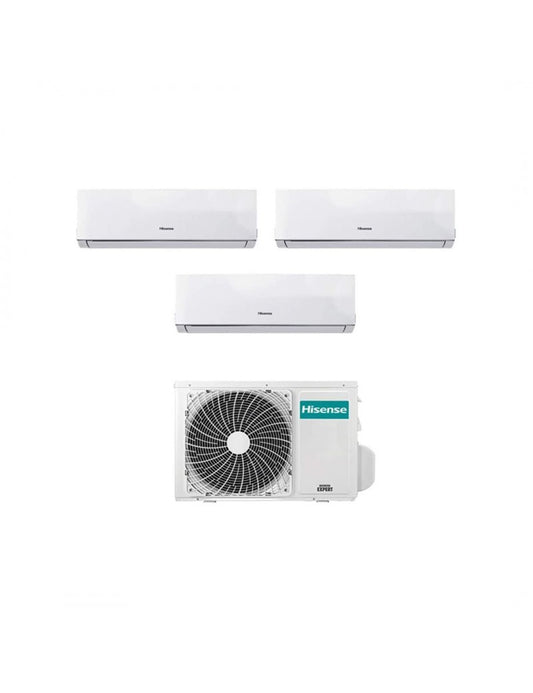 Kit Climatizzatore Condizionatore Hisense Trial Split Inverter HI-COMFORT 9000+9000+12000 3AMW62U4RFA R-32 Wi-Fi Integrato